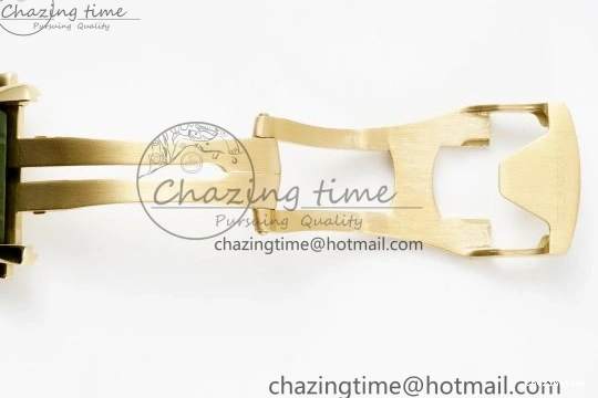 0404 Speedmaster Moonwatch in Moonshine Gold YG RMF Best Edition Green Dial on Green Leather Strap Manual Chrono EasyCare 7832